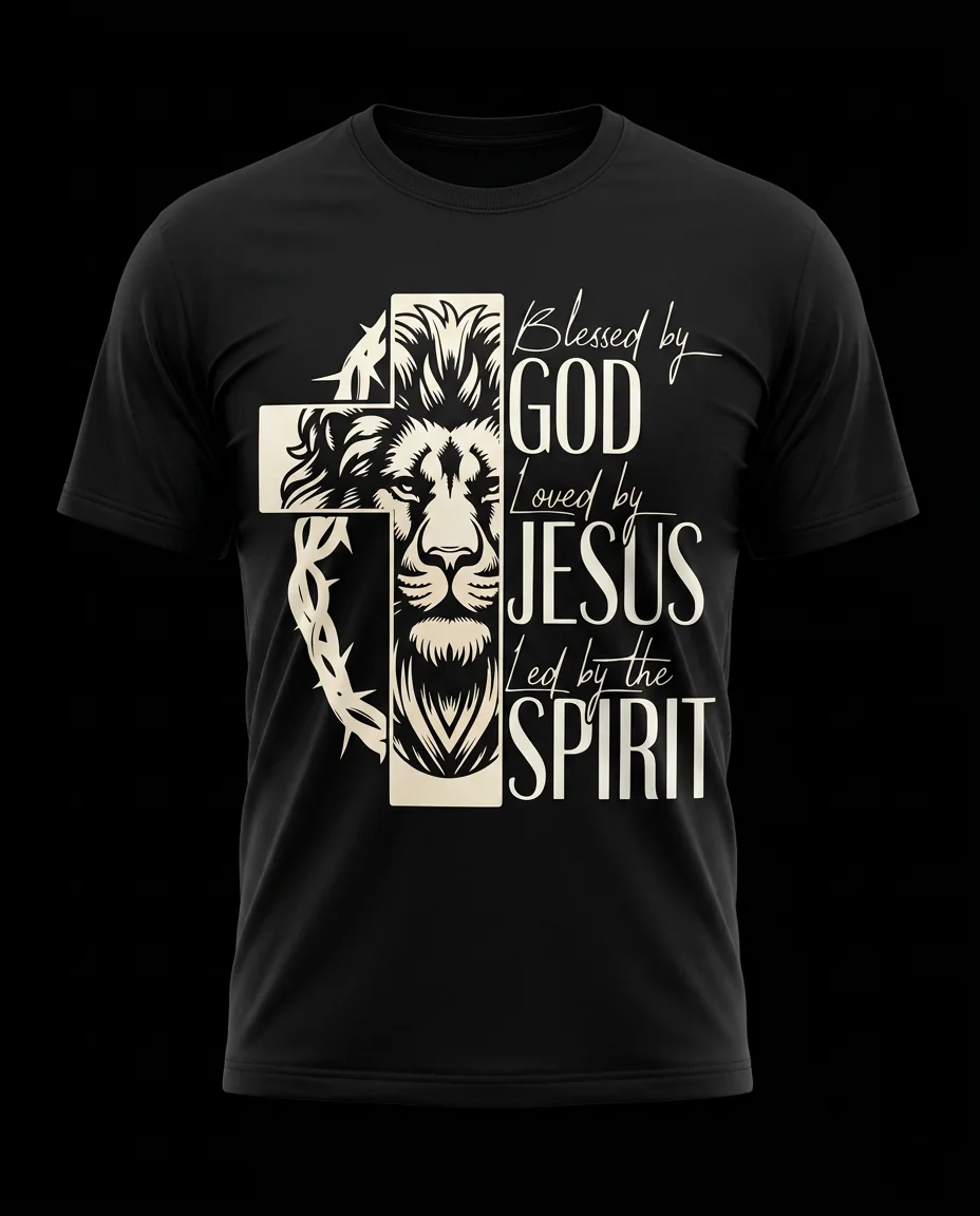 Blessed by God Tee in Black