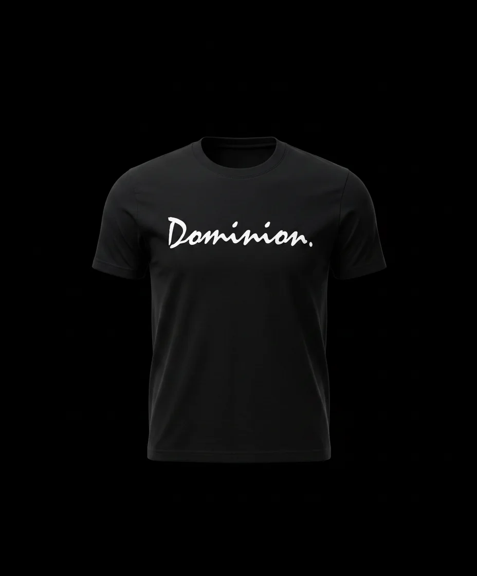Dominion Script Tee in Black