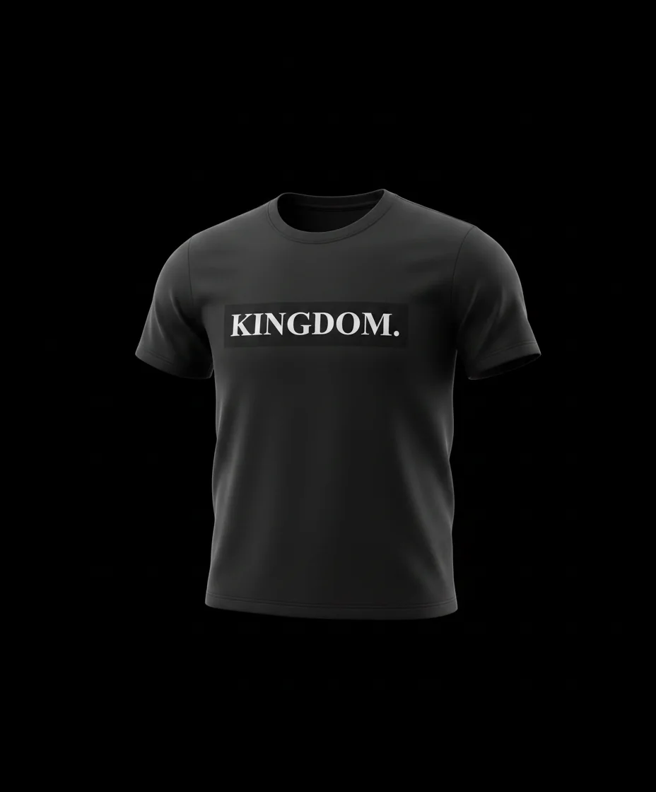 KINGDOM. Box Tee in Black